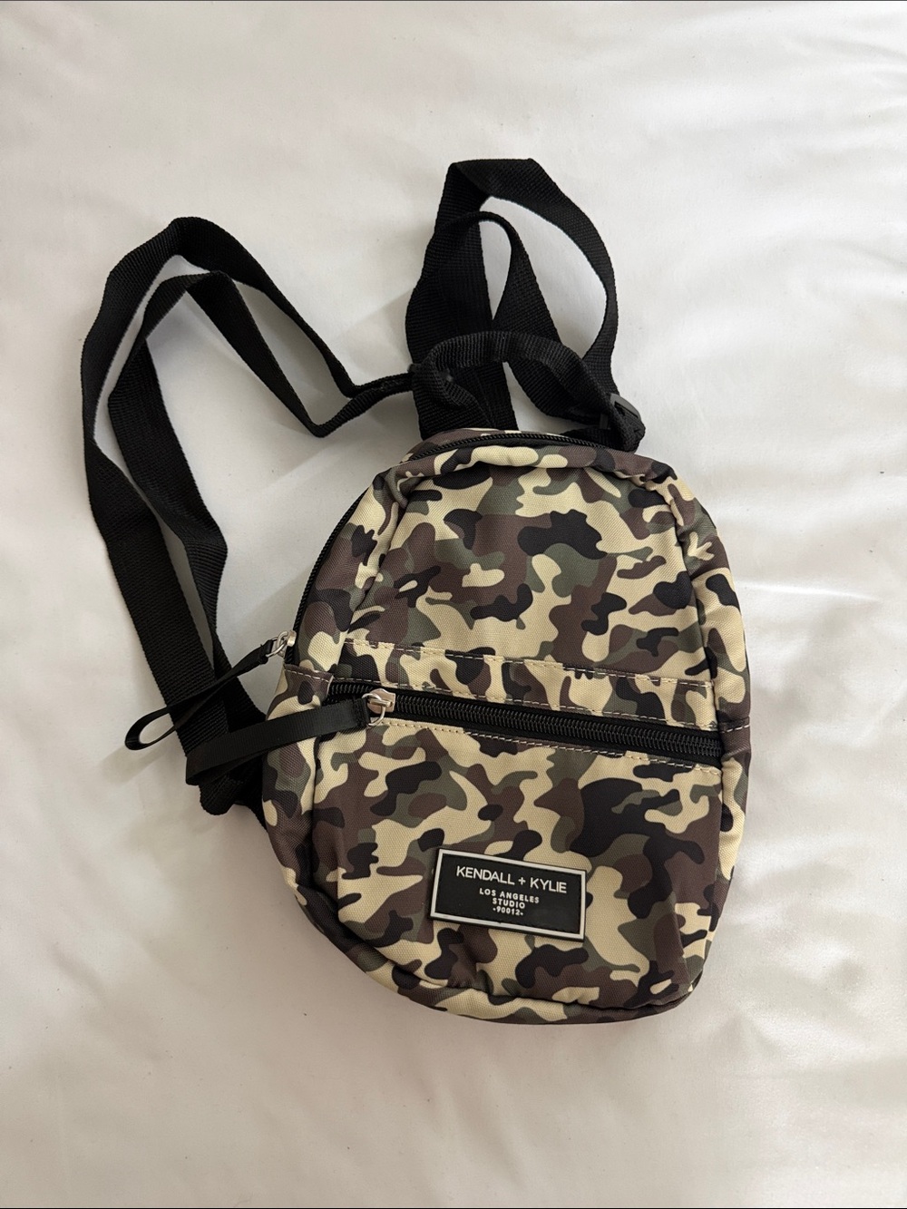Kendall & Kylie Camo Mini Backpack - Brown & Green